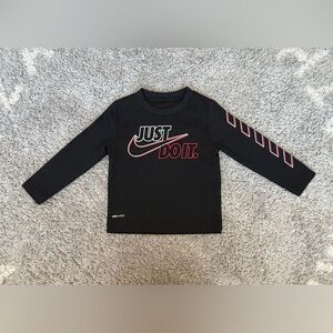 •NWOT•Nike Toddler DRI-Fit Thermal "Just Do It." Long Sleeve T-Shirt | 2T